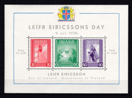 IS472 – ISLANDE – ICELAND – 1938 – LEIFR ERICSSON’S DAY – Y&T # 2 MNH 10,50 € - Blokken & Velletjes
