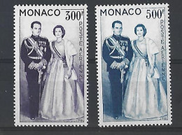 MONACO - TIMBRES NEUFS** - PA - N° 71/72 - 1958 - COUPLE PRINCIER - VOIR SCAN - Unused Stamps