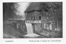 Prent - Waterval Bij 't Kasteel De Cannenburgh - Vaassen  - 8.5x12.5 Cm - Andere & Zonder Classificatie