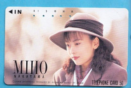 Japan Telefonkarte Japon Télécarte Phonecard -  Girl Frau Women Femme Miho Nakayama - Advertising