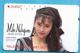 Japan Telefonkarte Japon Télécarte Phonecard -  Girl Frau Women Femme Miho Nakayama - Werbung