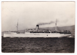 NAVE - SHIP - PIROSCAFO "GERUSALEMME"  - CARTOLINA SPEDITA IL 10.9.1947 - Paquebots