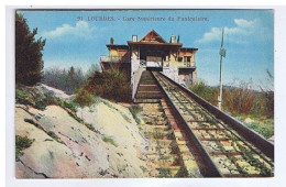 HAUTES-PYRENEES - LOURDES - Gare Supérieure Du Funiculaire - Edition Du Palais Du Rosaire - N° 91 - Funicolari