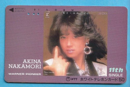 Japan Telefonkarte Japon Télécarte Phonecard -  Girl Frau Women Femme Akina Nakamori - Characters