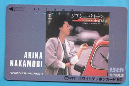 Japan Telefonkarte Japon Télécarte Phonecard -  Girl Frau Women Femme Akina Nakamori - Personaggi