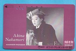 Japan Telefonkarte Japon Télécarte Phonecard -  Girl Frau Women Femme Akina Nakamori - Characters