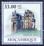 Mozambique 2010 MNH, UNESCO, Castle Brissac France, Architecture - Castles