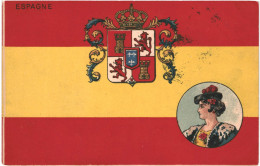 CPA Carte Postale Espagne Drapeau Espagnol 1904  VM80757 - Other & Unclassified