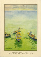 Artiste Menükarte, Aschenborn, Hans, Dampfer Adolph Woermann, 19. Mai 1930, Hauptmahlzeit, Boote - Menus
