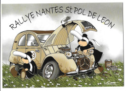 RALLYE NANTES- SAINT  POL De LEON Auto Voiture 2 Cv 2CV Citroen Illustration Nikolaz Le Corre MG 23 *PRIX FIXE - Saint-Pol-de-Léon