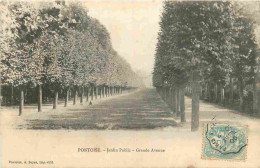95 - Pontoise - Jardin Public - Grande Avenue - CPA - Oblitération Ronde De 1905 - Voir Scans Recto-Verso - Pontoise