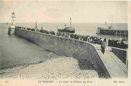 76 - Le Tréport - La Jetée Et L'Entrée Du Port - Animée - CPA - Voir Scans Recto-Verso - Le Treport