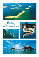 33 - Bassin D'Arcachon - Multivues - Cabanes Tchanquées - Dauphins - CPM - Voir Scans Recto-Verso - Otros & Sin Clasificación