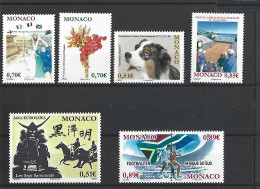 MONACO - TIMBRES NEUFS**  N° 2719 0 2725 - ANNEE 2010 - VOIR SCAN - Nuovi