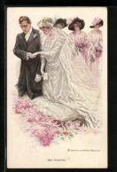 Künstler-AK Harrison Fisher: The Wedding, Die Hochzeit  - Fisher, Harrison