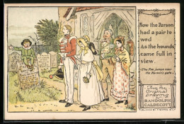 Künstler-AK Randolph Caldecott: Now The Parson Had A Pair To Wed As The Hounds Came Full In View  - Altri & Non Classificati