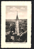 AK Leutkirch, Blick Von Der Wilhelmshöhe Mit Kirche  - Leutkirch I. Allg.