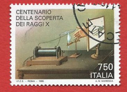 Italia 1995; Scoperta Dei Raggi X, Centenario. Usato - 1991-00: Used