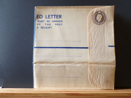 ENTIER530   REGISTRED LETTER G.B. PLI  XX - Material Postal
