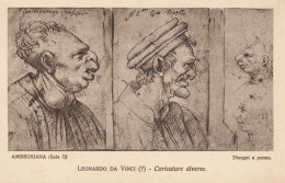 LEONARD DE VINCI CARICATURES  DIVERSES - Malerei & Gemälde