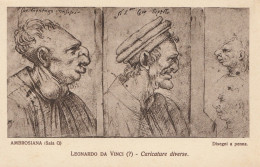 LEONARD DE VINCI CARICATURES  DIVERSES - Pittura & Quadri