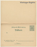 Ganzsache: Königreich Württemberg 5 Pf. Mit Antwort (Vintage PC 1891) - Cartoline