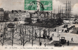 C P A  -  76  -    LE HAVRE   -     Place  Gambetta  Et Bassin Du Commerce - Non Classés