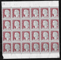 Variété Marianne De Decaris Bloc De 24 Pour 6 Bandes De 4 De Carnets Numero Et Recto Verso Impression SUP - Moderni : 1959-…