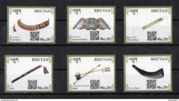 Bhutan - 2017 -  Musical Instruments - Complete Set Of 6 Stamps - MNH. ( CP120) ( OL 03/07/2023 ) - Bhutan