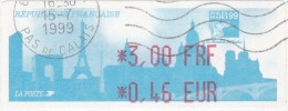1 ATM LISA. PHILEX FRANCE 1999. 3.00F  Oblitéré - 2010-... Geïllustreerde Frankeervignetten