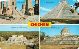 MEXIQUE - Chac Mool Statue - The Castle - Temple Of The Warriors - The Observatory - Chichen Itza - Carte Postale - Mexiko