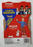 RARE EMBALLAGE VERRES A MOUTARDE TINTIN AMORA 1995 (2) - Objets Publicitaires