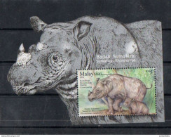 Malaysia - 2019 - Wildlife Conservation - Sumatran Rhinoceros - M/S  - MNH. ( OL 13/08/2023) - Malesia (1964-...)
