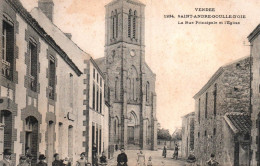 St André Goule D'Oie : La Rue Principale Et L'église - Altri & Non Classificati