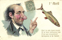 Illustrateur 1et Avril Personnage Poisson Oui! Je Suis Jeune Encore Et Si Mon Malheureux Nez N'est Pas Proportioné ..RV - 1er Avril - Poisson D'avril