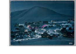 ALPE D'HUEZ 38 - Vue De Nuit Sur Le Centre De La Station Et Le Signal 1968 - Other & Unclassified