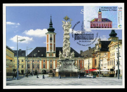 LUXEMBOURG (2021) Carte Maximum Card MULTILATERALE 2021 St Pölten Austria Rathaus Hotel De Ville Town Hall - Cartes Maximum