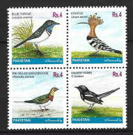 PAKISTAN. N°1048-51 De 2001. Oiseaux Dont Huppe. - Sonstige & Ohne Zuordnung