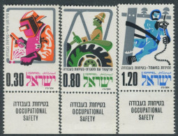 Israel 1975 YT 563/65 ** Seguridad En El Trabajo - Nuevos (con Tab)