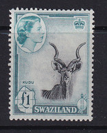 Swaziland: 1956   QE II - Pictorial   SG64   £1    MNH - Swaziland (...-1967)