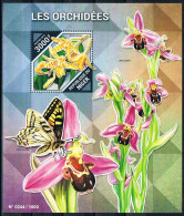 Bloc Sheet  Fleurs Orchidées Flowers Orchids  Neuf  MNH **  Niger 2015 - Orquideas