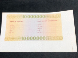 Vietnam Sate Banknote 10 000 000 Dong 1985-1998 Uncirculated Proof.-1pcs Au Rare - Viêt-Nam