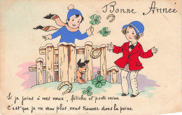 FETES - VOEUX - Bonne Année - Enfants - Porte-bonheur - Carte Postale Ancienne - New Year