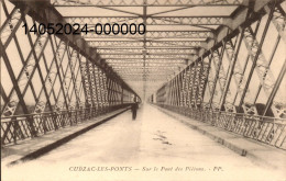 CUBZAC-les-PONTS. Cpa .  - Sur Le Pont Des Piètons   (scans Recto-verso) - Cubzac-les-Ponts