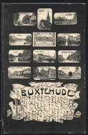 AK Buxtehude, Dampfer Am Hafen, Bahnhofstrasse, Viver  - Buxtehude