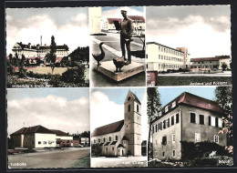 AK Wendlingen, Möbelfabrik Erwin Behr, Rathaus Und Postamt, Turnhalle, Kath. Kirche, Schloss  - Autres & Non Classés