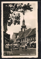 AK Rüdesheim A. Rhein, Marktplatz Mit Geschäften Und Kirche  - Rüdesheim A. Rh.