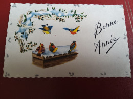 CP Mignonette - Bonne Année  - Oiseaux - Anno Nuovo