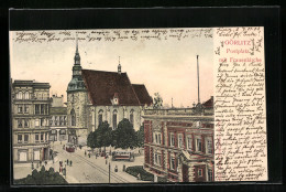 AK Görlitz, Postplatz Mit Frauenkirche  - Görlitz