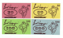 4 Billets De Jeu Bon Voyage, Bibendum Michelin - Fiktive & Specimen